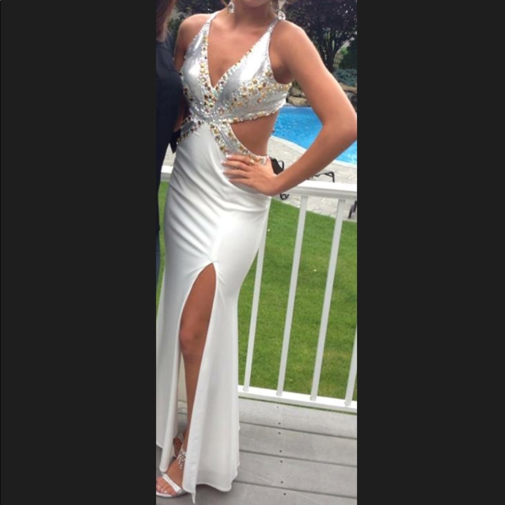 Jovani White Prom Dress Size 0